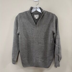 The Children's Place Gray Quarter-Zip Sweater Classic Knit. Size M(7/8)